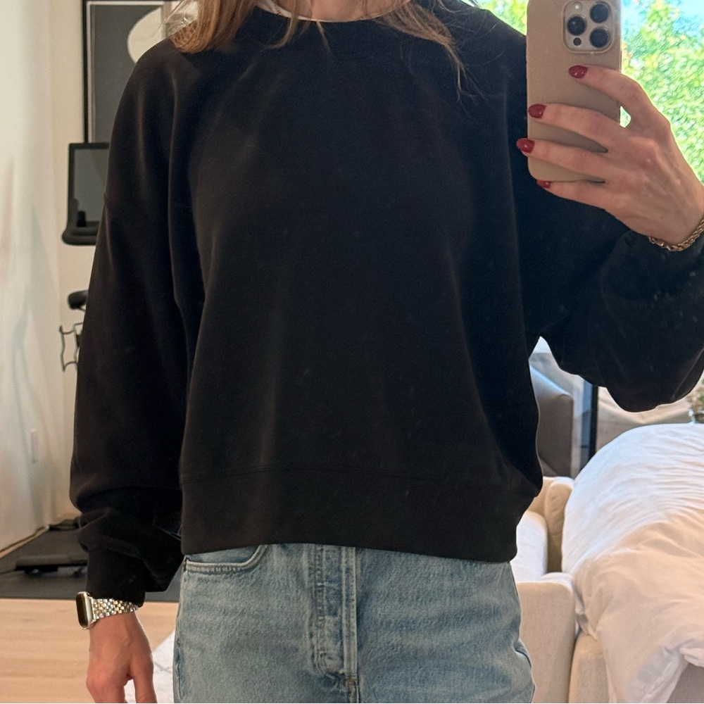 lululemon athletica Black Crew Neck Sweater
